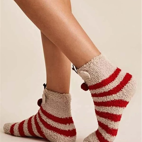 Fuzzy Rudolf Reindeer Socks - Picture 4 of 5